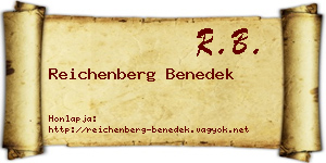Reichenberg Benedek névjegykártya