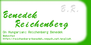 benedek reichenberg business card